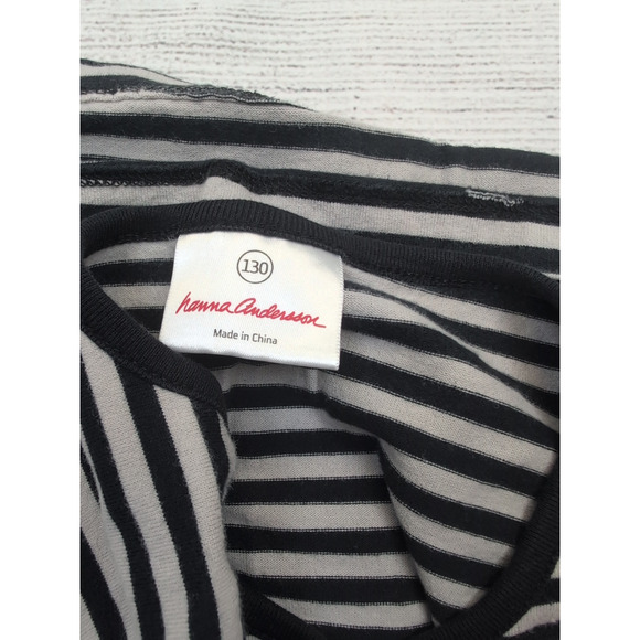 8 Hanna Andersson Striped Ruffle Flower Dress - Picture 6 of 7